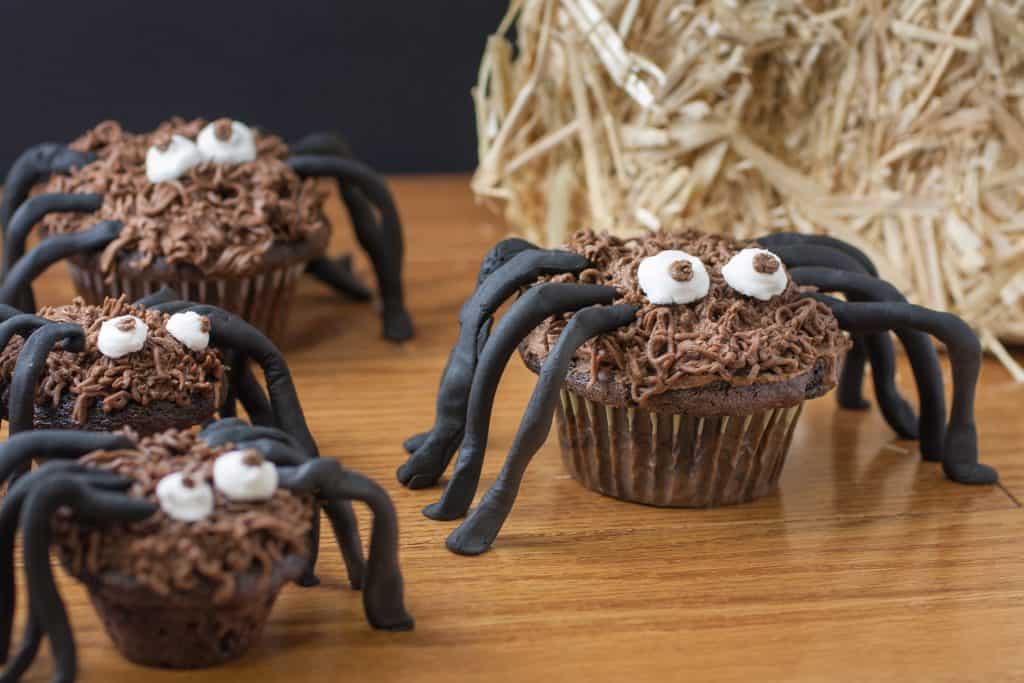 Chocolate Cupcake Spiders