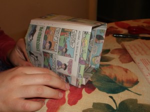 gift bags from newspaper