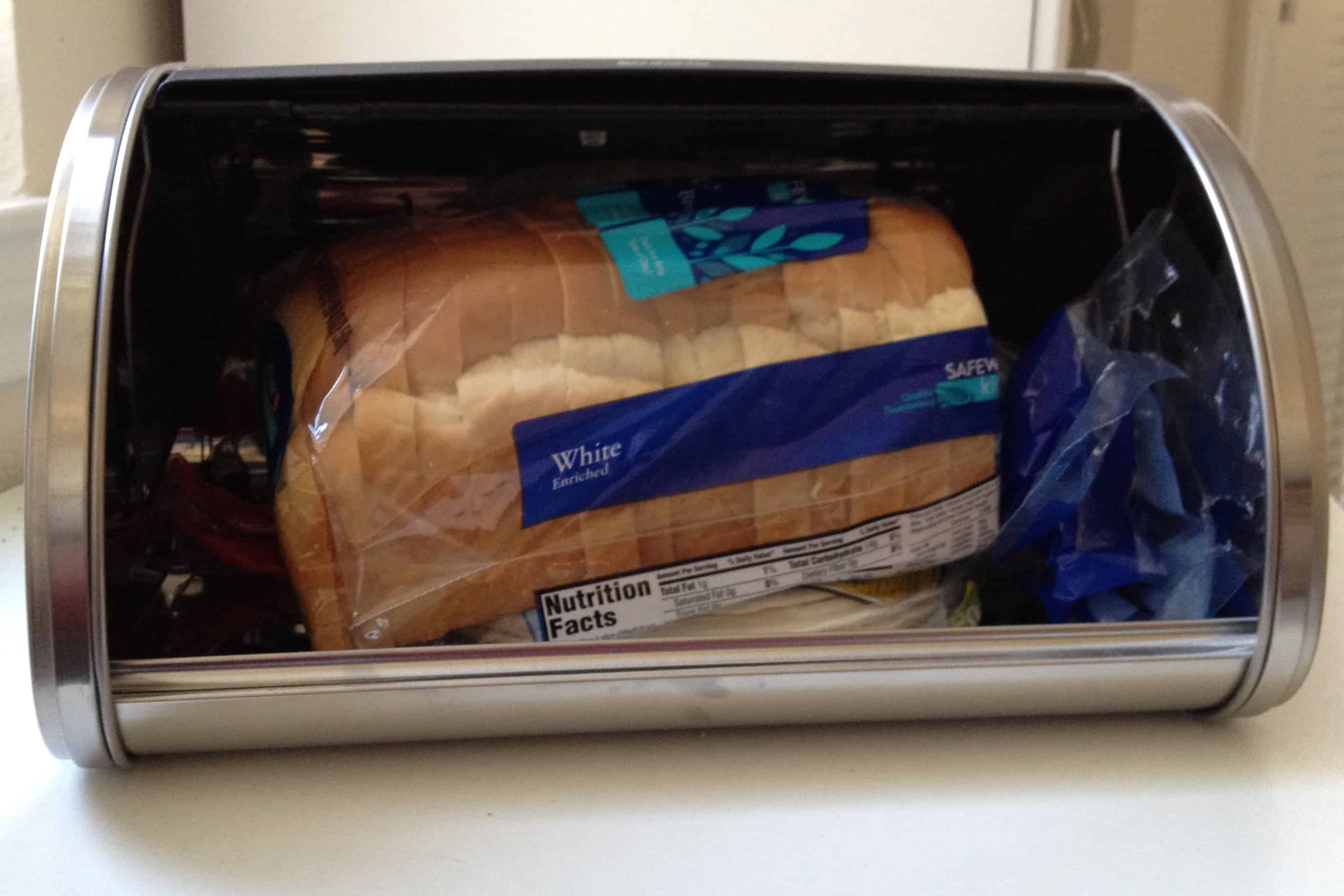 loaf of bread in breadbox 300x200 Living On The Cheap
