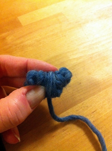 wool dryer ball step three begin forming the wool yarn into a ball