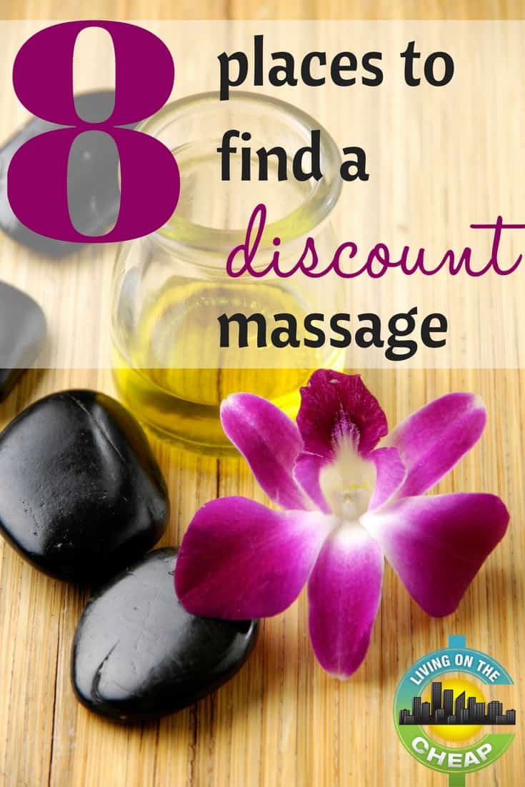 Need a massage but don't have the budget? Check out these 8 places to get a discount massage! #moneysavingtips #discounts #savemoney #massage