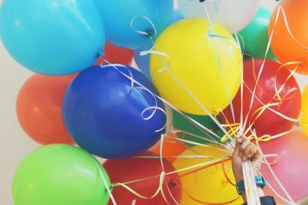 Cheap birthday party at home - Photo of bunch of balloons