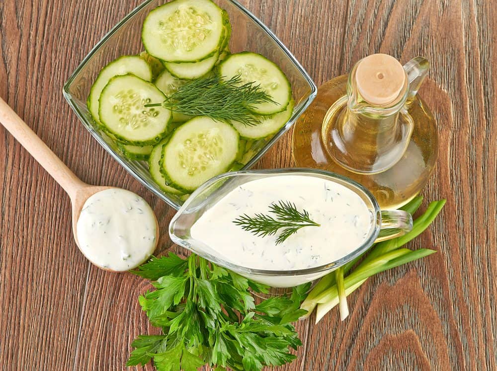 cucumbers with yogurt dip Living On The Cheap