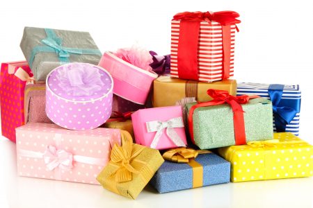 Stop overspending - Pile of brightly wrapped presents