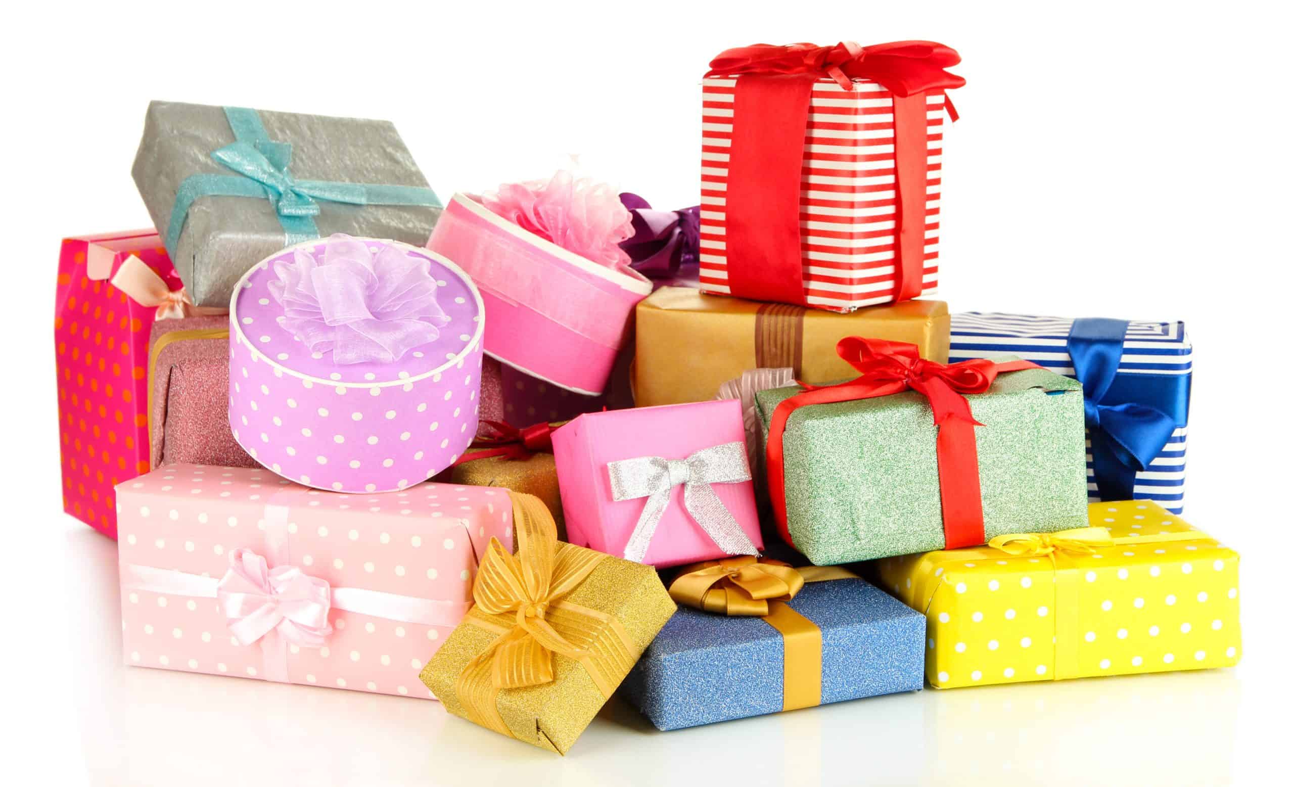 Stop overspending - Pile of brightly wrapped presents