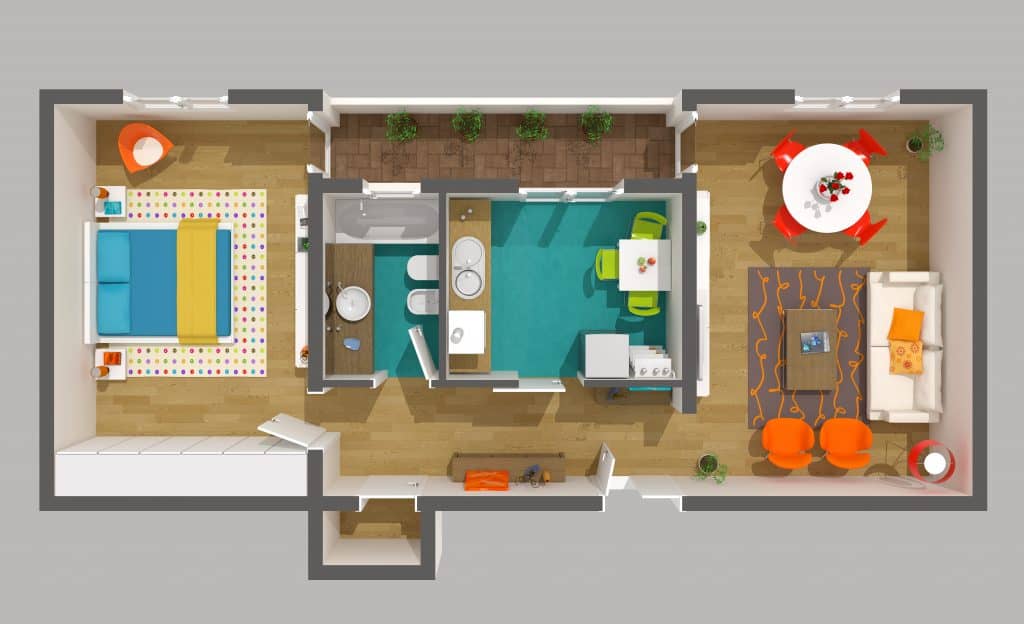 Interior design - 3d home project apartment floor plan
