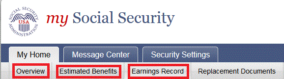 my-social-security-menu