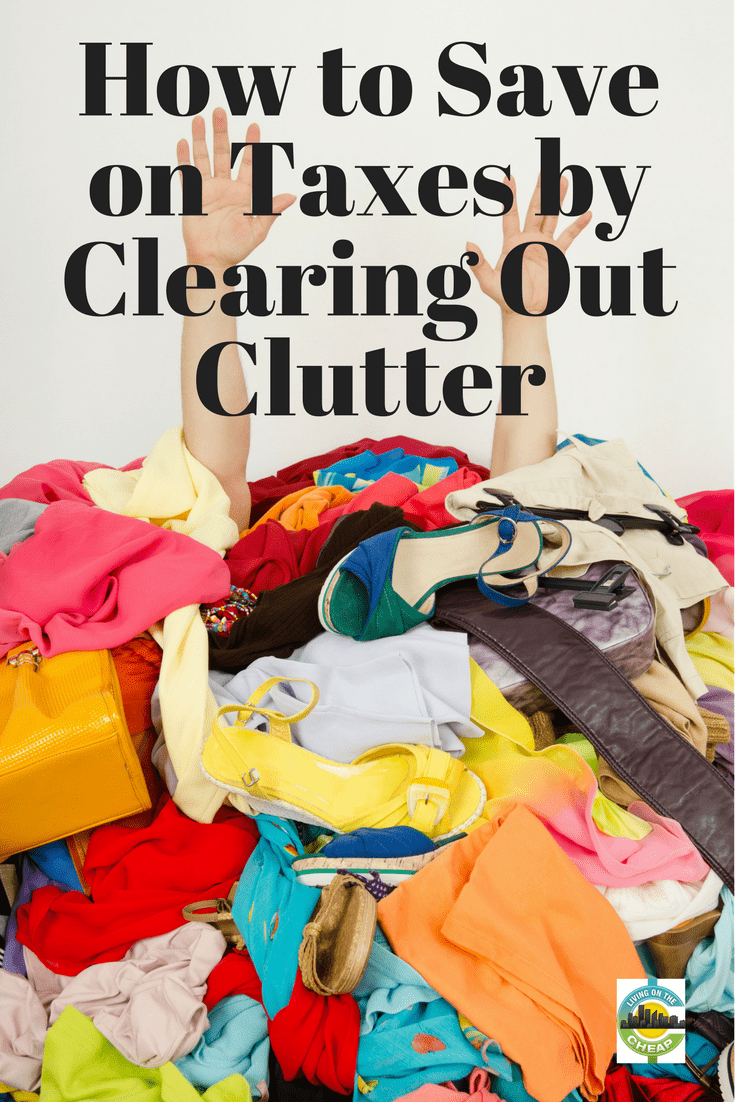 Decluttering your house can also help save on taxes if you donate goods to approved charitable organizations. Charitable deductions reduce your total taxable income, thus directly lowering your tax bill. Claiming charitable deductions will take a little bit of extra work, but if you already itemize your taxes, it’s just a matter of keeping receipts and adding the contributions to your Form 1040. #taxtips #moneysavingtips #declutter #tidyup