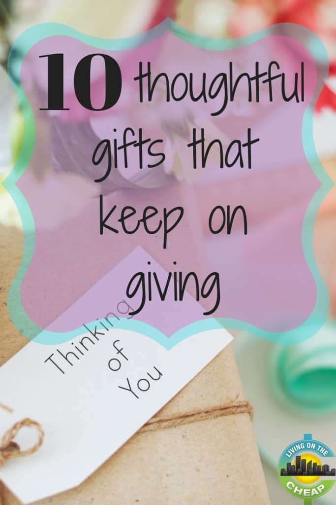 10 thoughtful gifts that keep on giving - Living On The Cheap