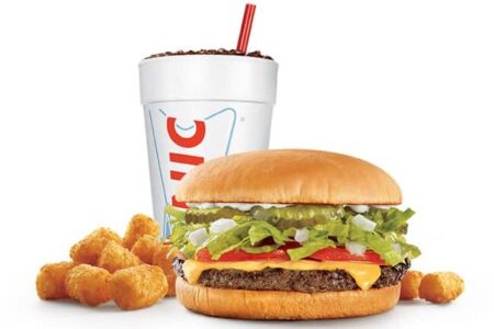 Great deals at Sonic - Meal deal with cheeseburger, tater tots, and drink