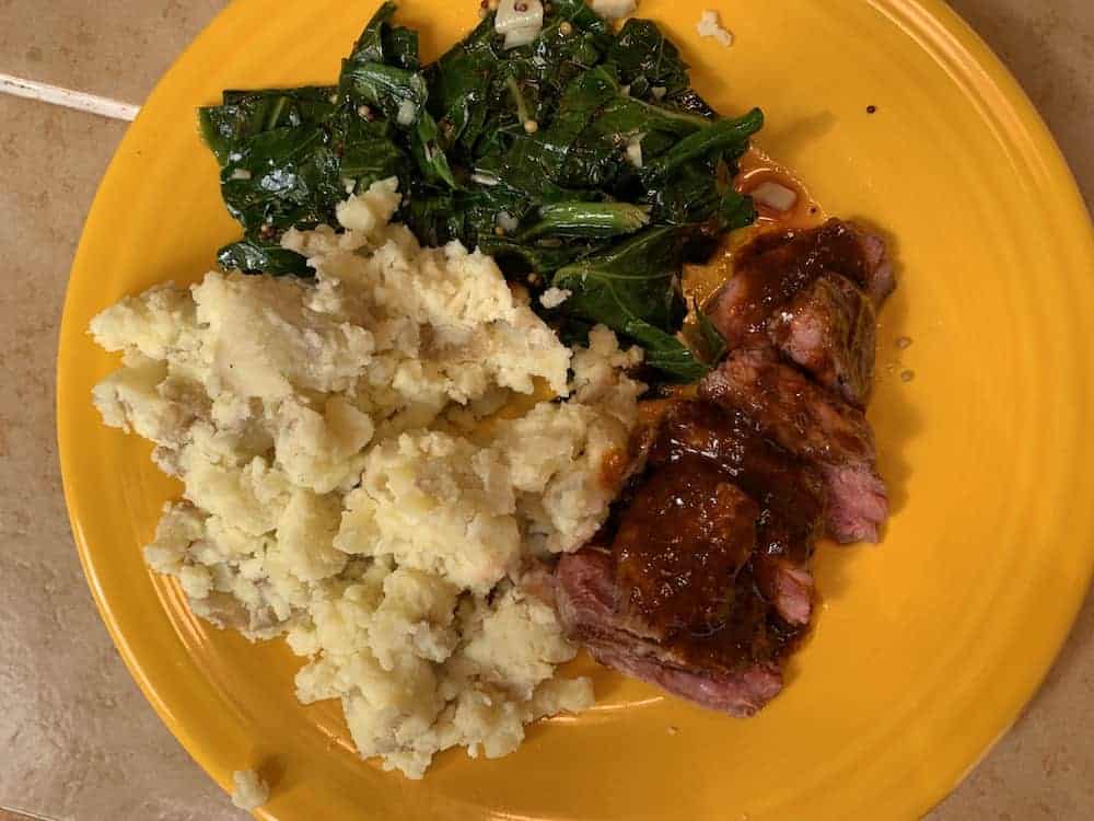 Meal kit services compared - Photo of Blue Apron steak and tomato chutney pan sauce