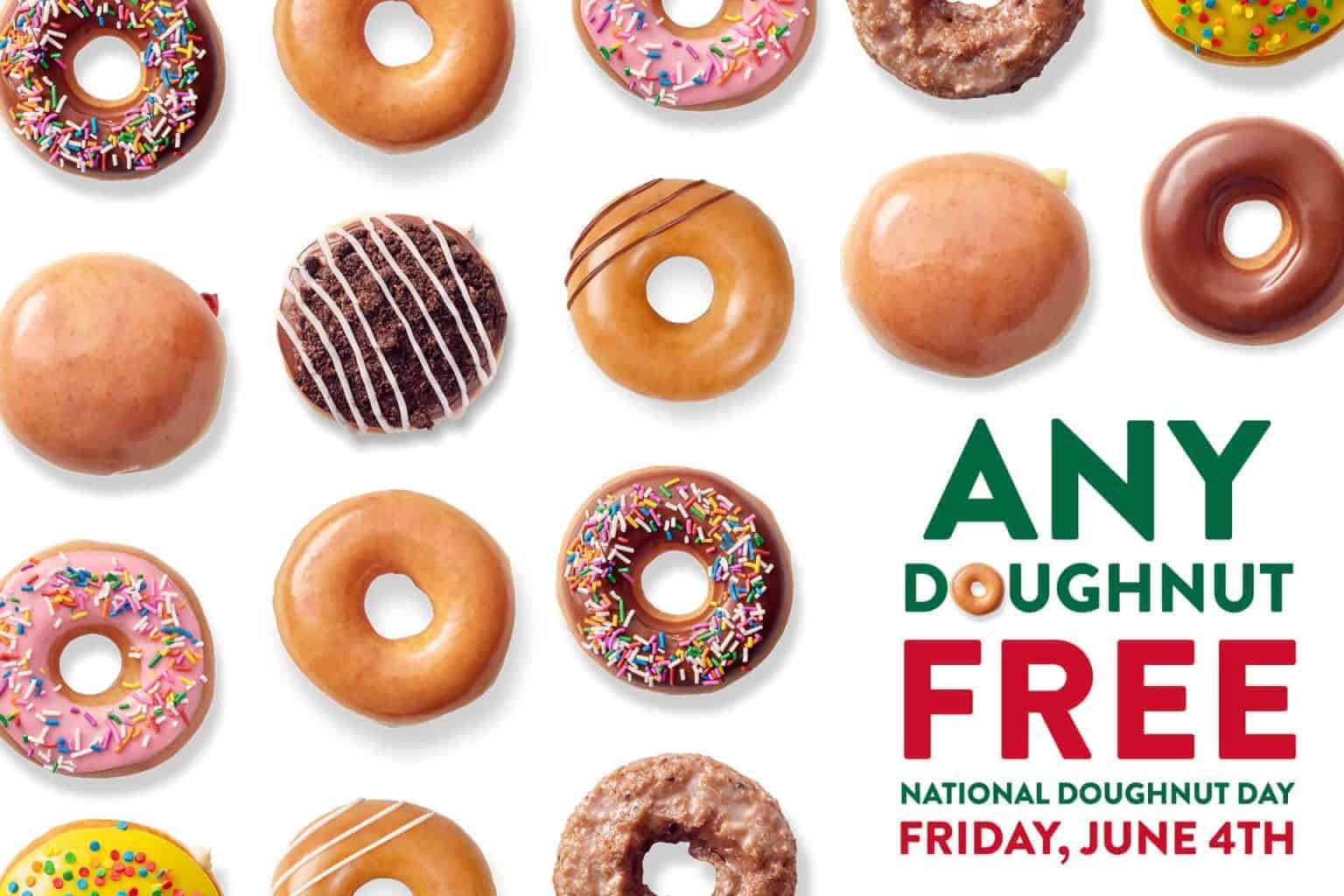 Get two free donuts & 1 dozen at Krispy Kreme on National Donut Day