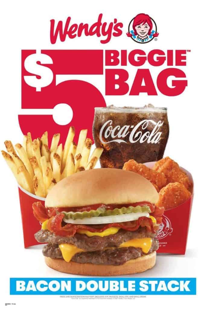 Wendy's offers 5 Biggie Bag with 4 items Living On The Cheap