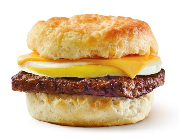 Wendy's Sausage, Egg & Cheese Biscuit Living On The Cheap