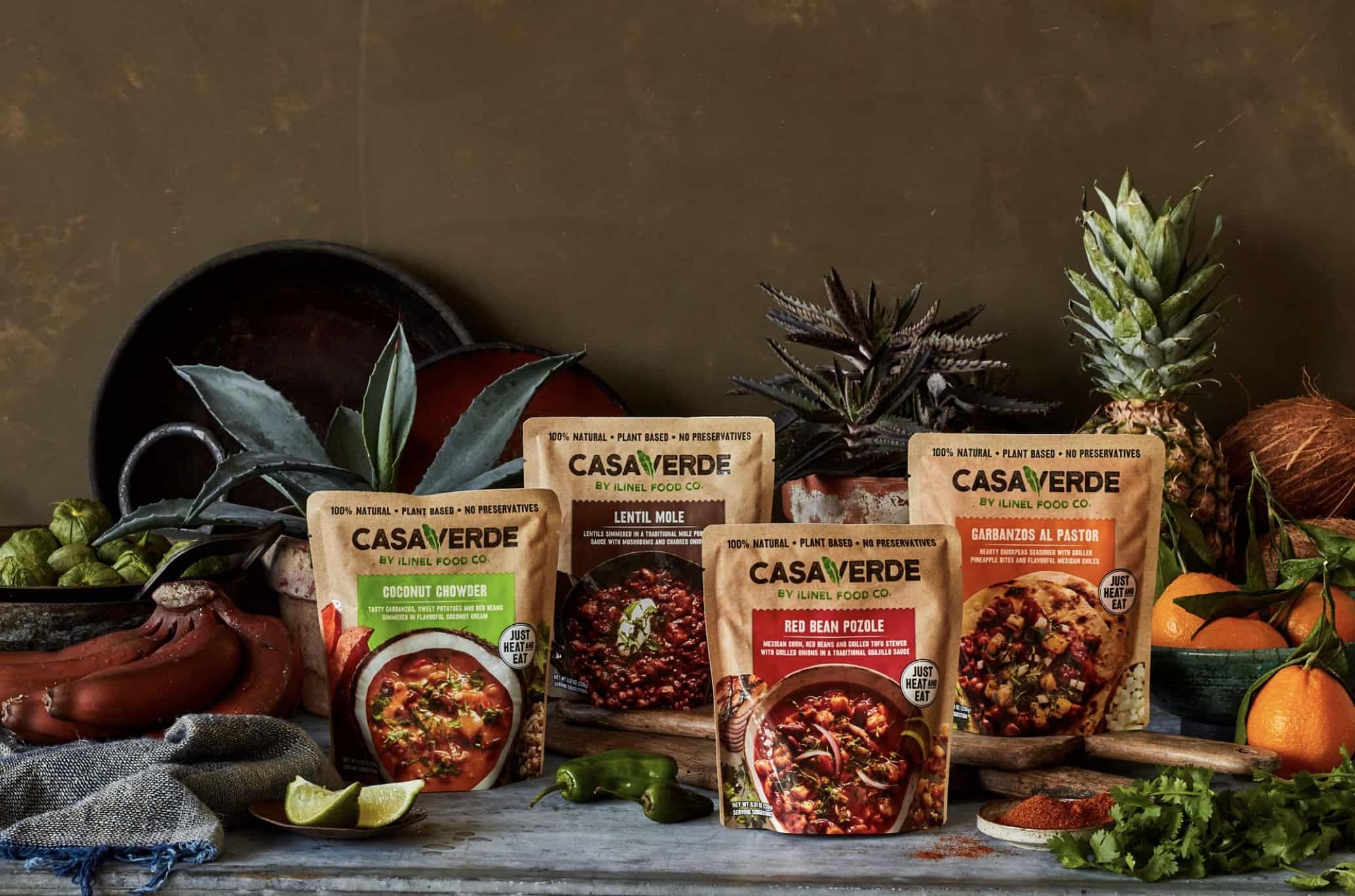 4 pouches of Casa Verde plant-based meals