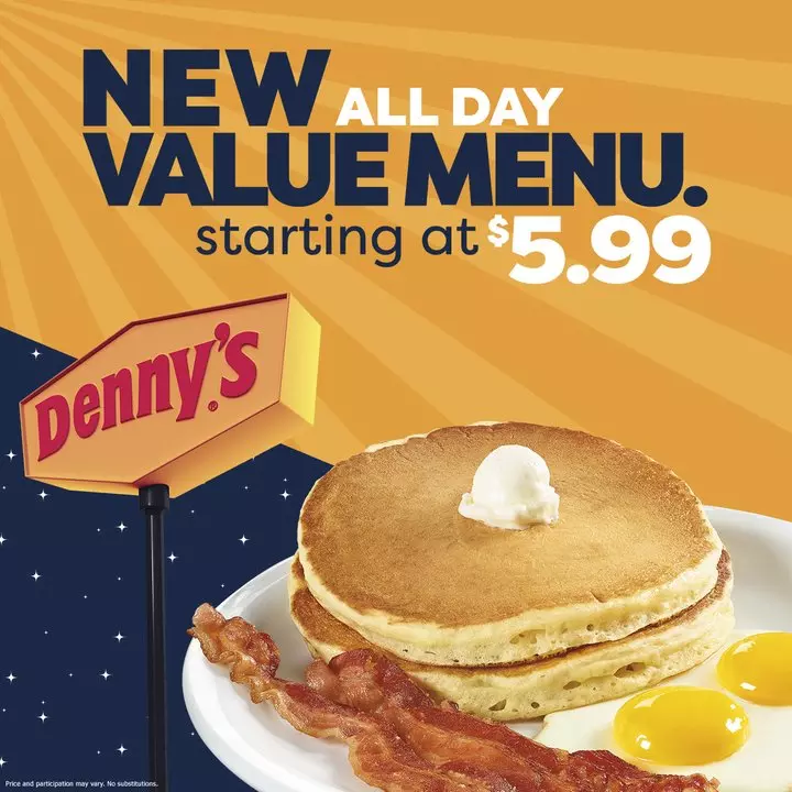 Denny's offers new All Day Diner Deals value menu with 10 entrées