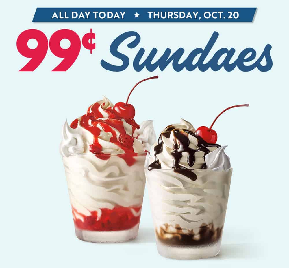 Enjoy sundaes for just 99 cents at Sonic DriveIn Oct. 20 Living On