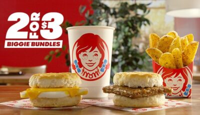 Wendy's offers $3 Biggie Bundles for breakfast - Living On The Cheap