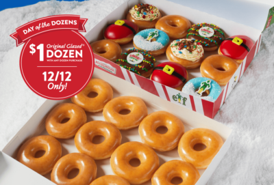 Krispy Kreme: Enjoy dozen Original Glazed doughnuts for $1 on Day of