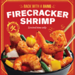Enjoy free Firecracker Shrimp at Panda Express
