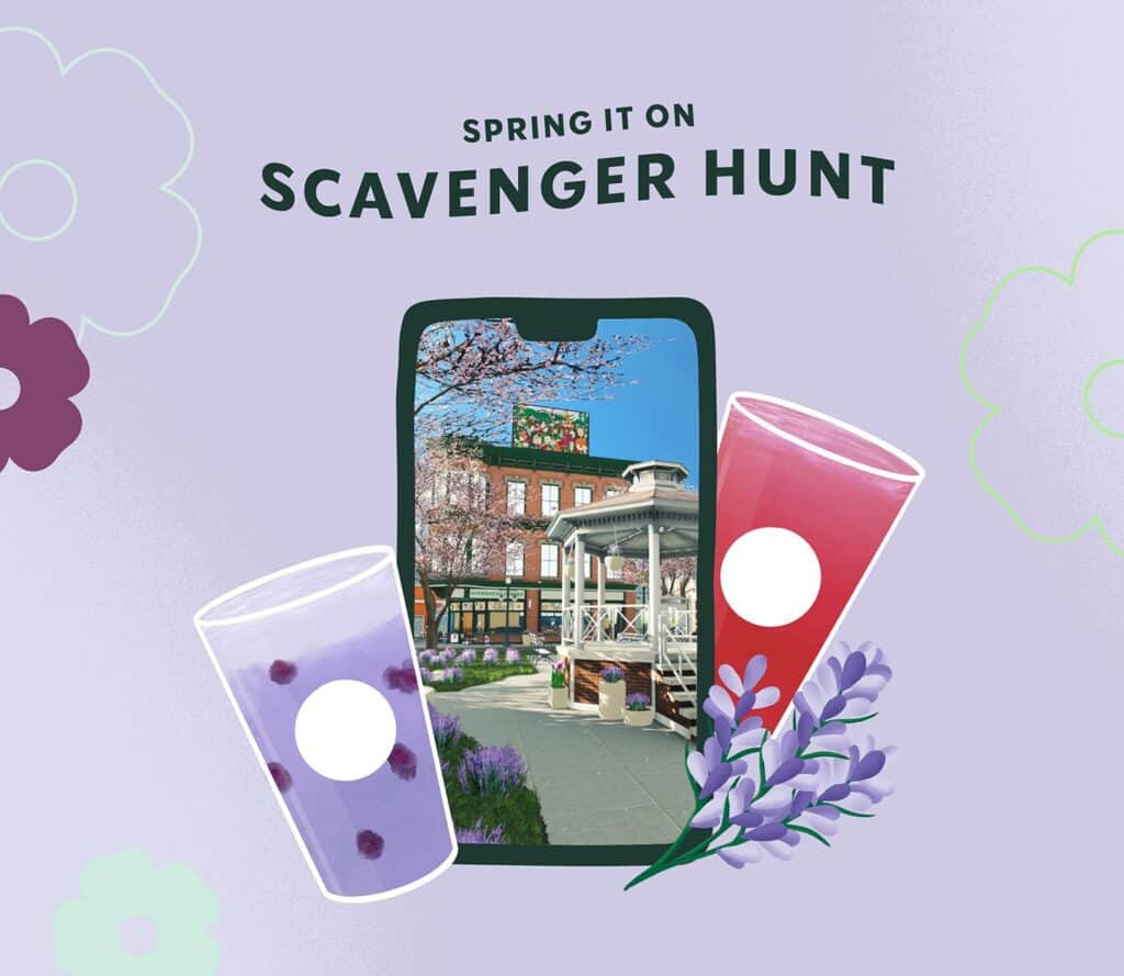 Starbucks' Spring It On Scavenger Hunt rewards players with halfprice