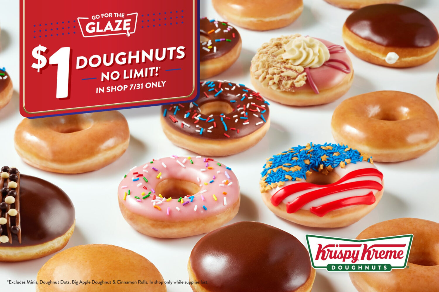 Krispy Kreme celebrates summer games with all doughnuts just 1 each