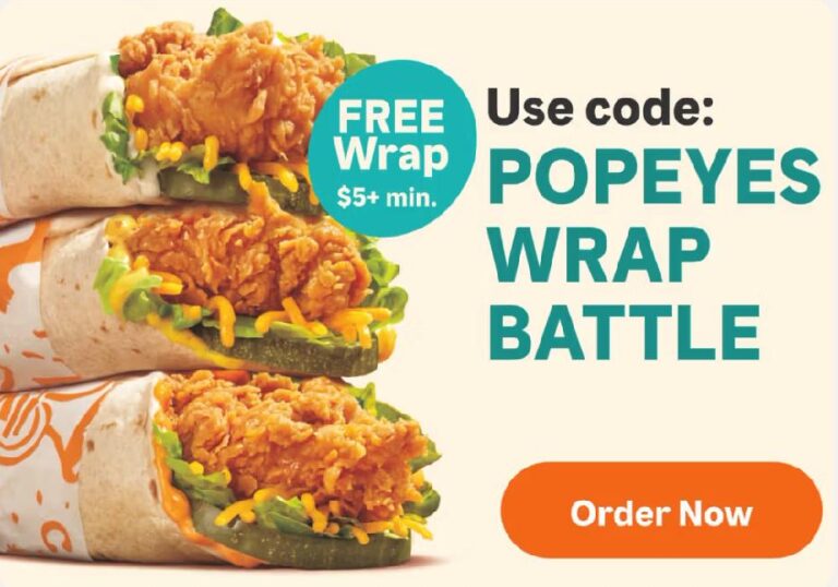 Enjoy free Chicken Wraps at Popeyes for one weekend - Living On The Cheap